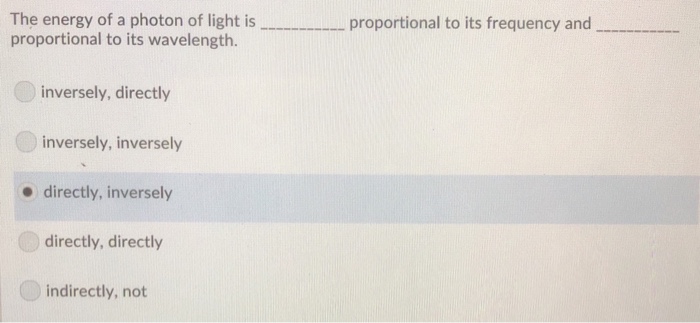wavelength and frequency of light are inversely proportional