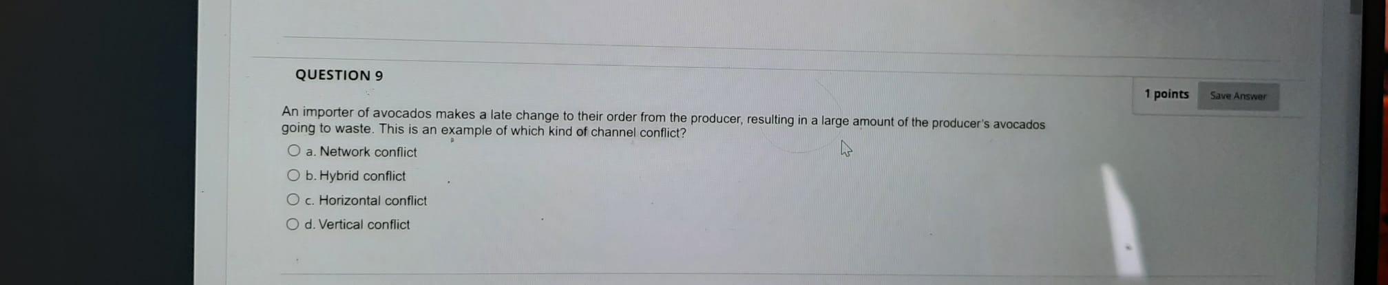 Solved QUESTION 9 1 points Save Answer An importer of | Chegg.com