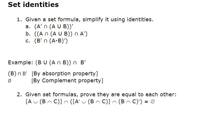 Sets Formula - Theory, Properties, Solved Examples