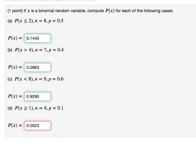 Solved 1 Point If X Is A Binomial Random Variable Comp Chegg Com