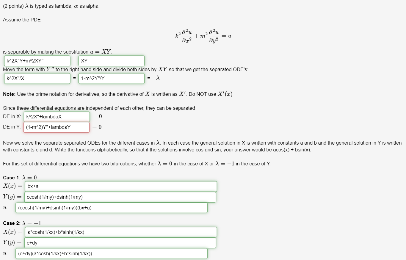 Solved 2 Points Is Typed As Lambda A As Alpha Assume Chegg Com