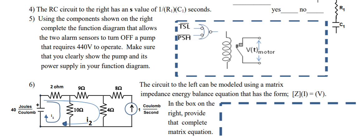 Solved Yes 1 4 The Rc Circuit To The Right Has An S Va Chegg Com