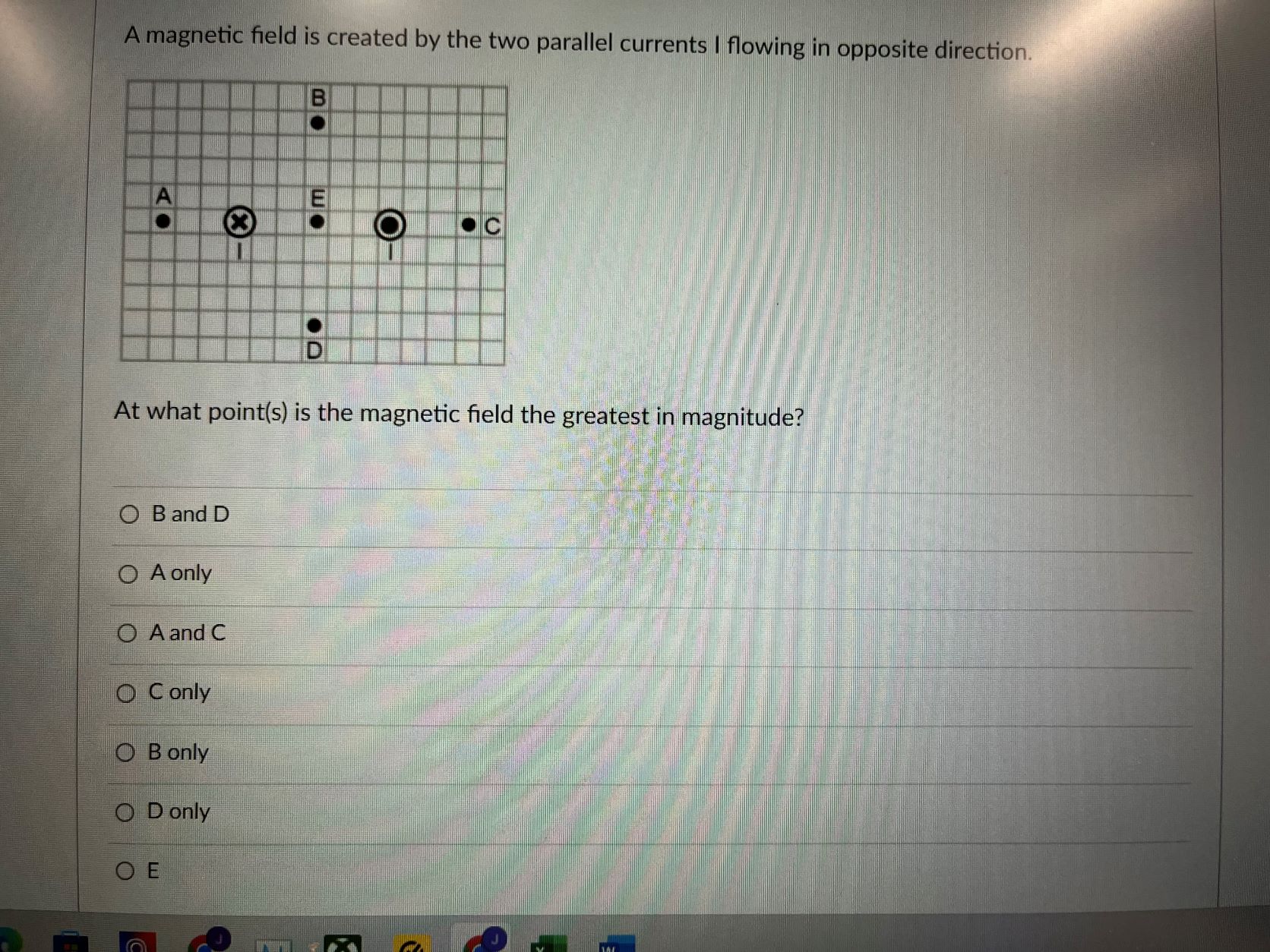 Solved A magnetic field is created by the two parallel | Chegg.com