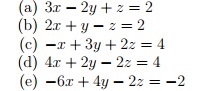 Solved (2) For each triple of equations in problem 2, | Chegg.com
