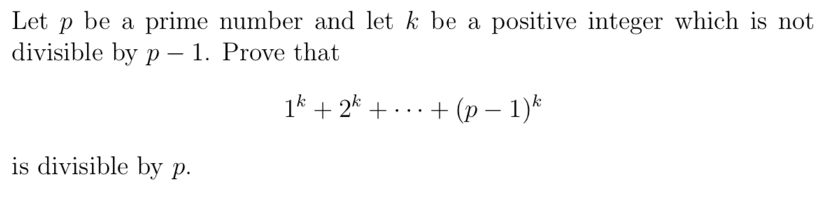 Solved Let P Be A Prime Number And Let K Be A Positive | Chegg.com