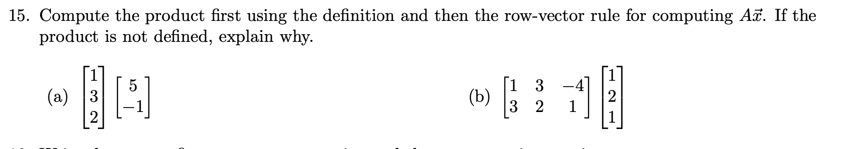 Solved 15. Compute the product first using the definition | Chegg.com