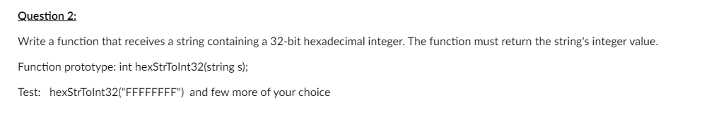 Solved Question 2: Write a function that receives a string | Chegg.com