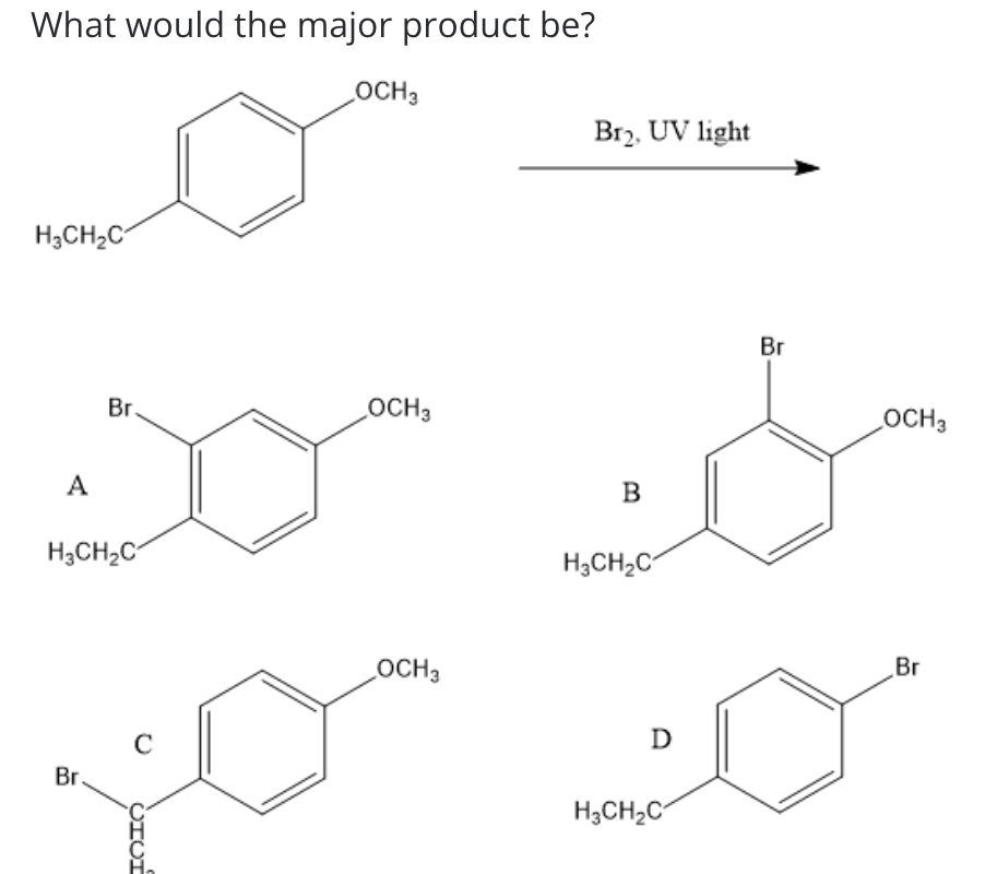 Solved A D B C Starting With Benzene, Which Of The | Chegg.com