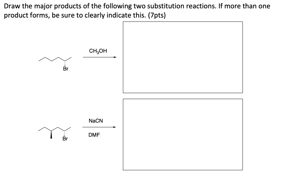 Solved Draw The Major Products Of The Following Two 0694