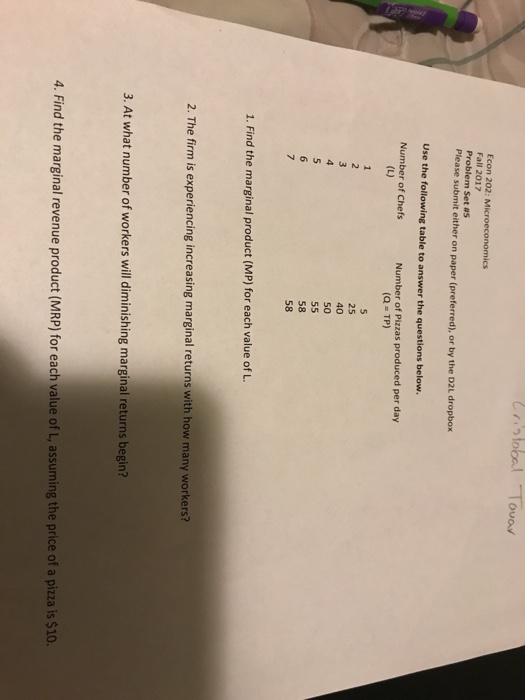 Solved Econ 202: Microeconomics Fall 2017 Problem Set #5 | Chegg.com