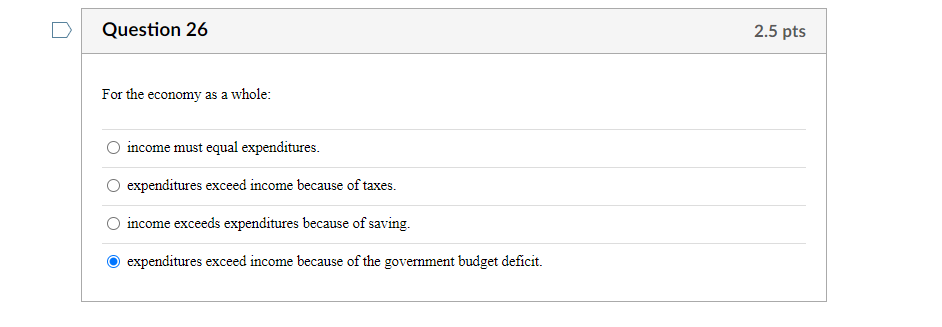 Solved Question 26 2.5 pts For the economy as a whole: | Chegg.com