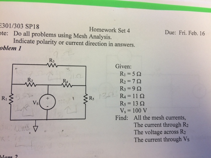 Solved Do All Problems Using Mesh Analysis. Indicate | Chegg.com