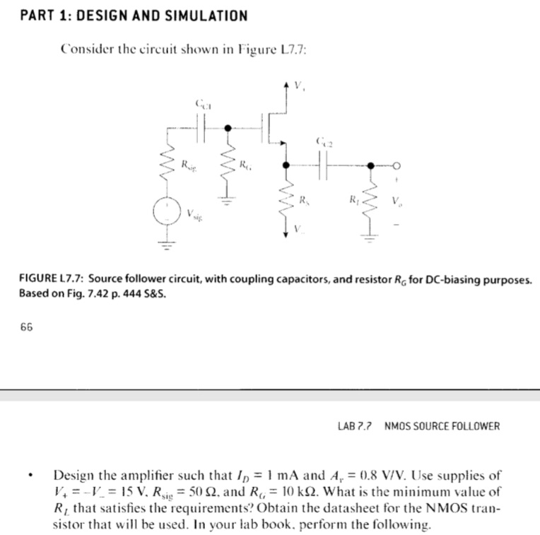 PART 1: DESIGN AND SIMULATION Consider the circuit | Chegg.com