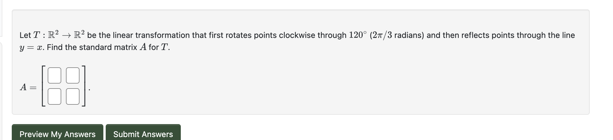 Solved Let T:R2→R2 Be The Linear Transformation That First | Chegg.com