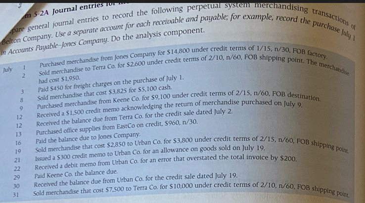 Solved pare general journal entries to record the following | Chegg.com