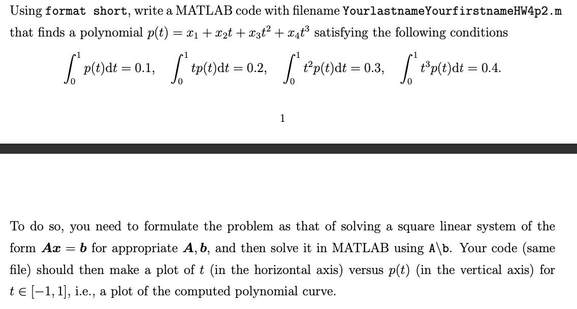 Solved Using format short, write a MATLAB code with filename | Chegg.com