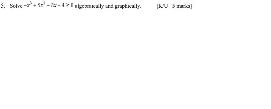 solve this equation algebraically 3x 2 8x 5 0