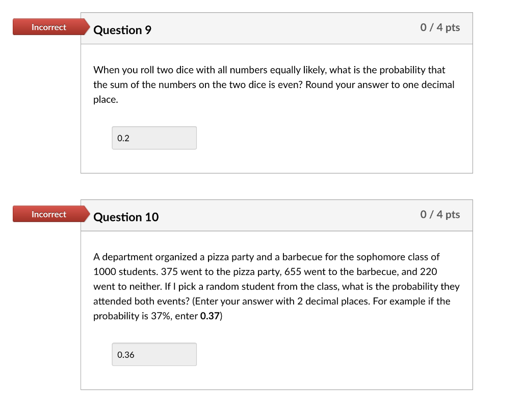 roll 2 dice probability even numbers