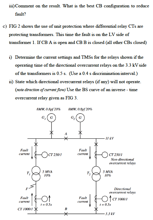 Solved 1. Question l is a fault calculation. a) Give two | Chegg.com