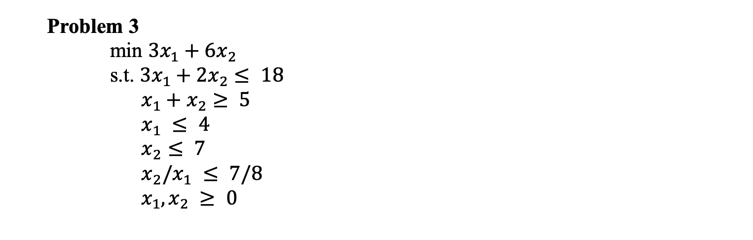 Solved Solve the following linear programming models | Chegg.com