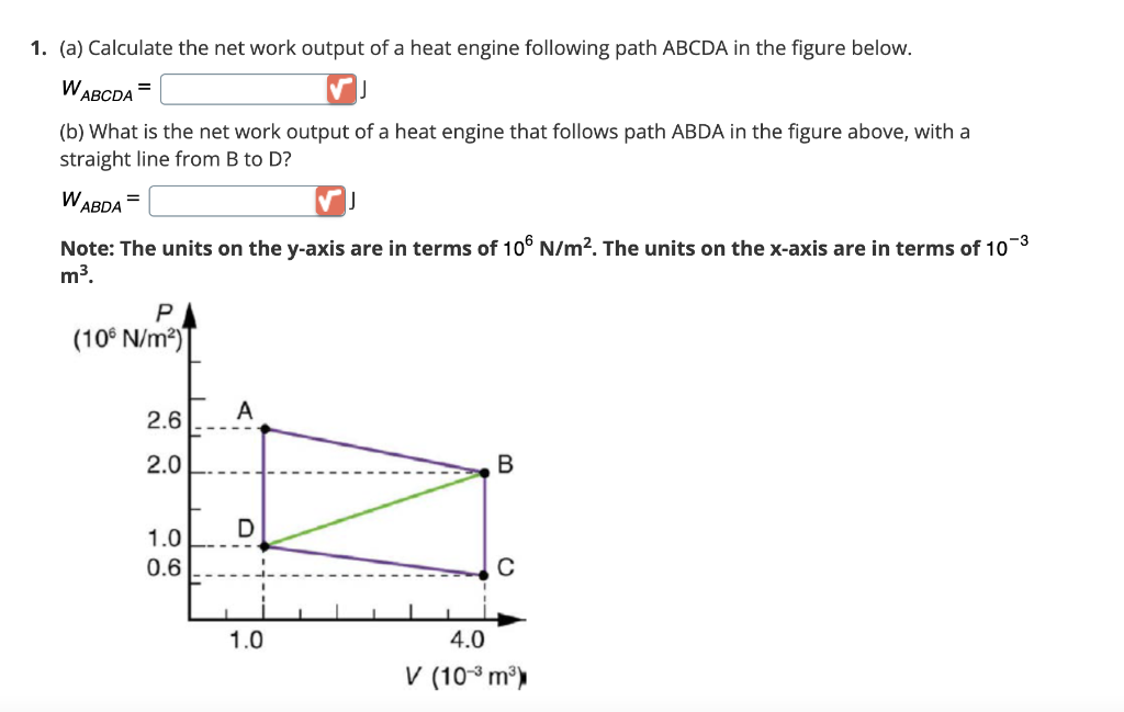 Solved 1. (a) Calculate the net work output of a heat engine | Chegg.com