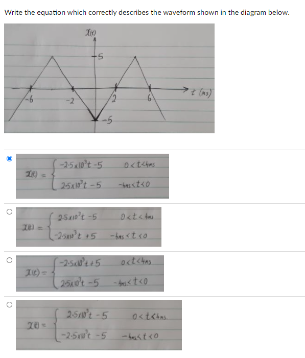 Solved Write the equation which correctly describes the | Chegg.com
