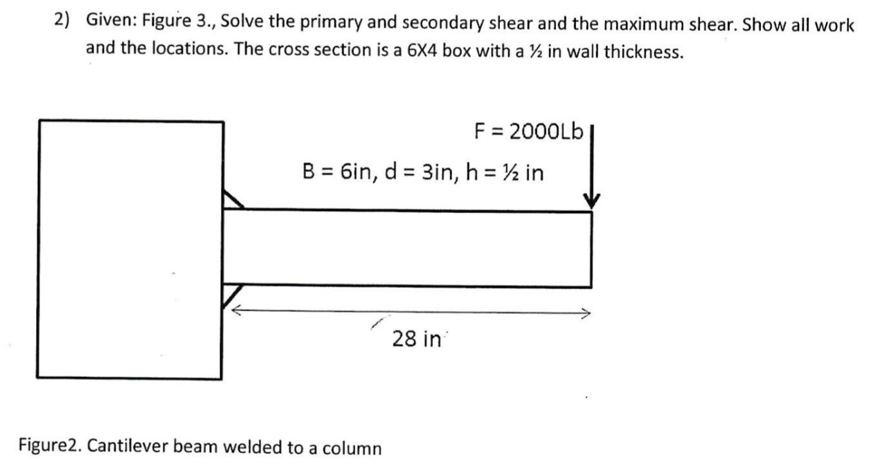 Solved 2) Given: Figure 3., Solve the primary and secondary | Chegg.com