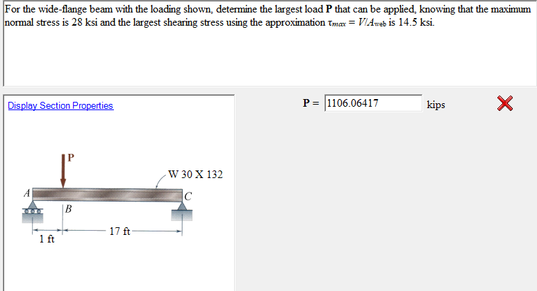 Solved For The Wide-flange Beam With The Loading Shown, | Chegg.com