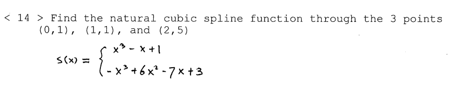 Solved Find the natural cubic spline function through the 3 | Chegg.com
