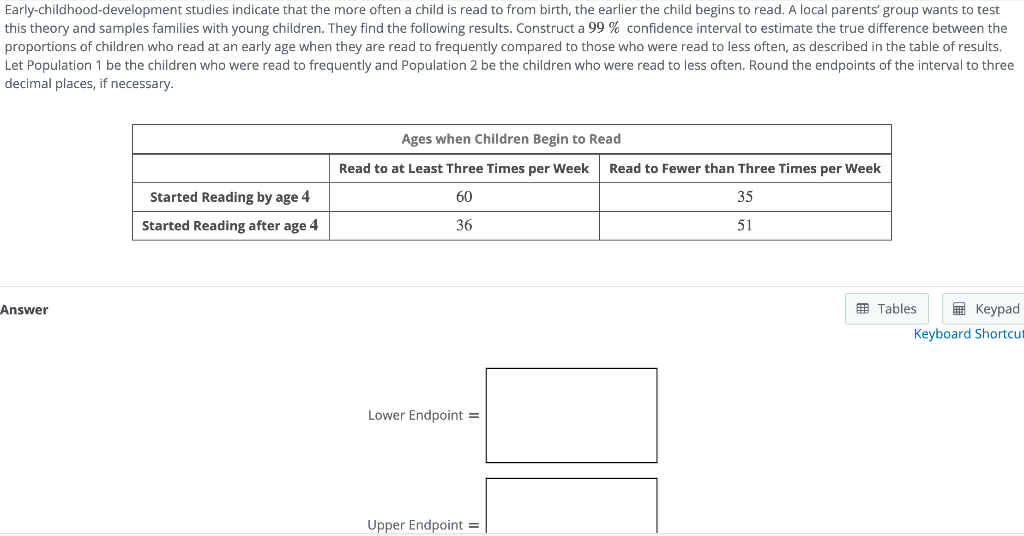 Solved Early childhooddevelopment studies indicate that the