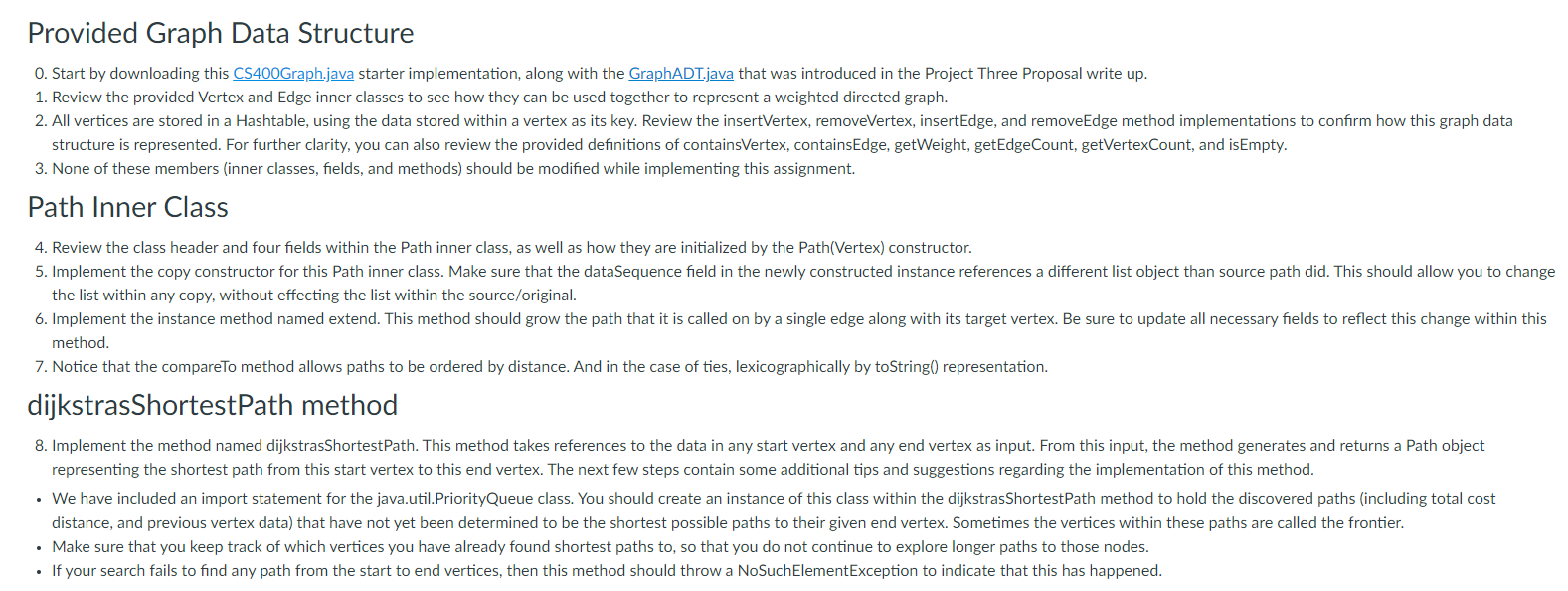 Provided Graph Data Structure 0. Start by downloading | Chegg.com