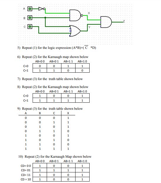 Solved 1) A Digital Logic Expression Is Found To Be (A+B)* C | Chegg.com