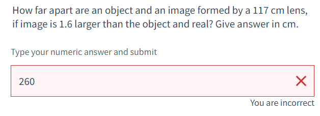 Solved How far apart are an object and an image formed by a | Chegg.com