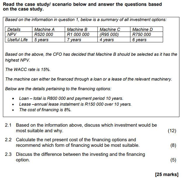 Solved Read The Case Study Scenario Below And Answer The | Chegg.com