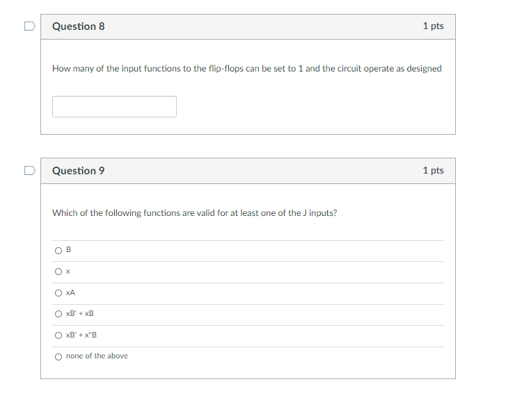Solved Question 1 1 pts A counter circuit counts in the | Chegg.com