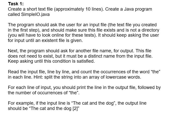 Solved Task 1: Create a short text file (approximately 10 | Chegg.com