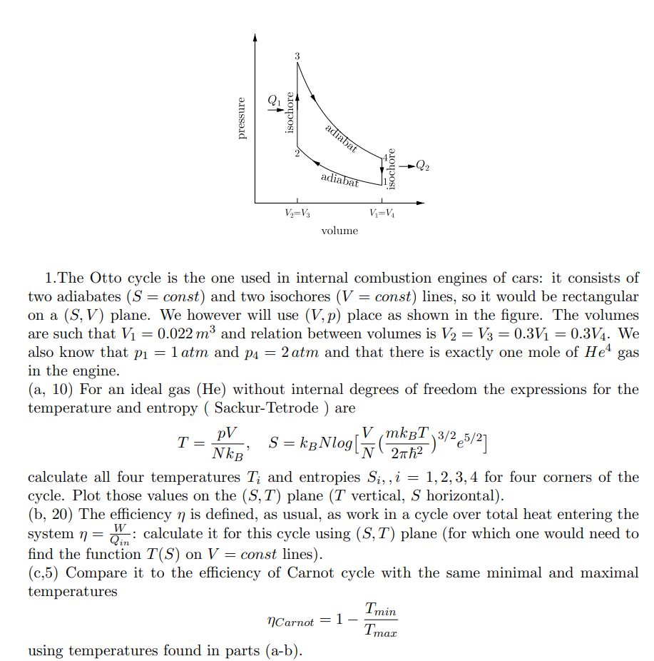 Solved of pressure isochore adiabat isochore adiabat V=V3 | Chegg.com