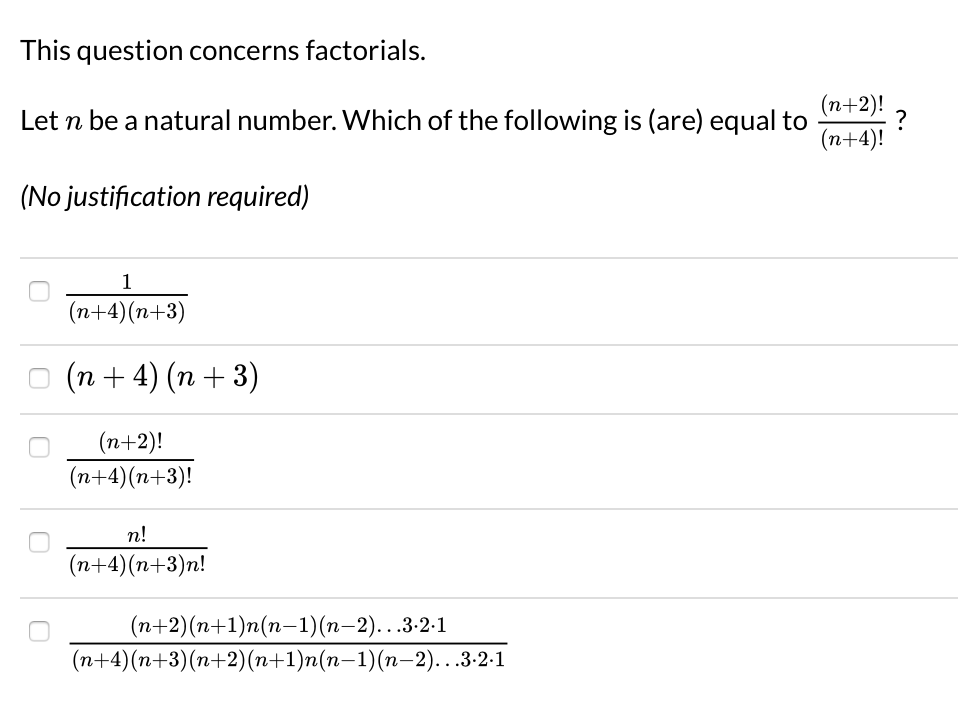 Solved This Question Concerns Factorials. (n+2)! Let N Be A | Chegg.com