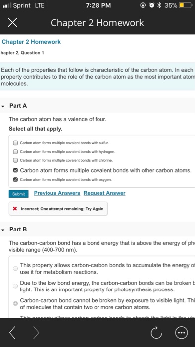 Solved l Sprint LTE 7:28 PM Chapter 2 Homework Chapter 2 | Chegg.com
