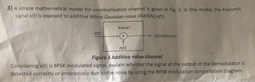 Solved 3) A simple mathematical model for communication | Chegg.com