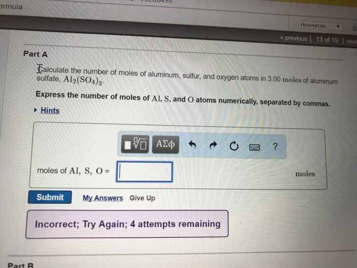 Solved rmula Resources previous 13 of 19 next Part A