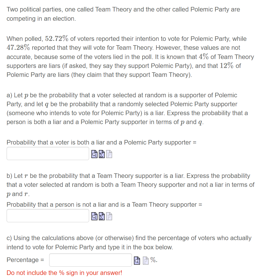 Solved Two Political Parties, One Called Team Theory And The | Chegg.com