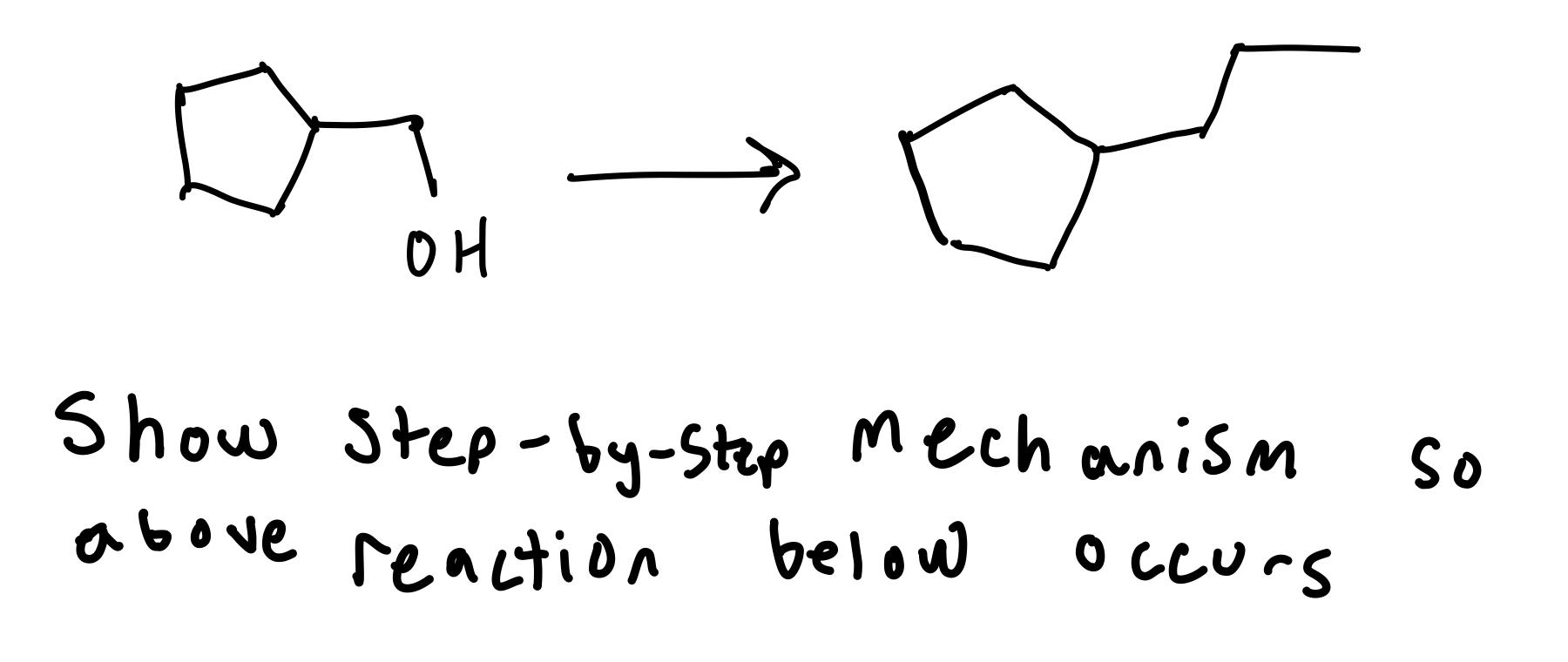 Solved OH Show step-by-step mechanism above reaction below | Chegg.com