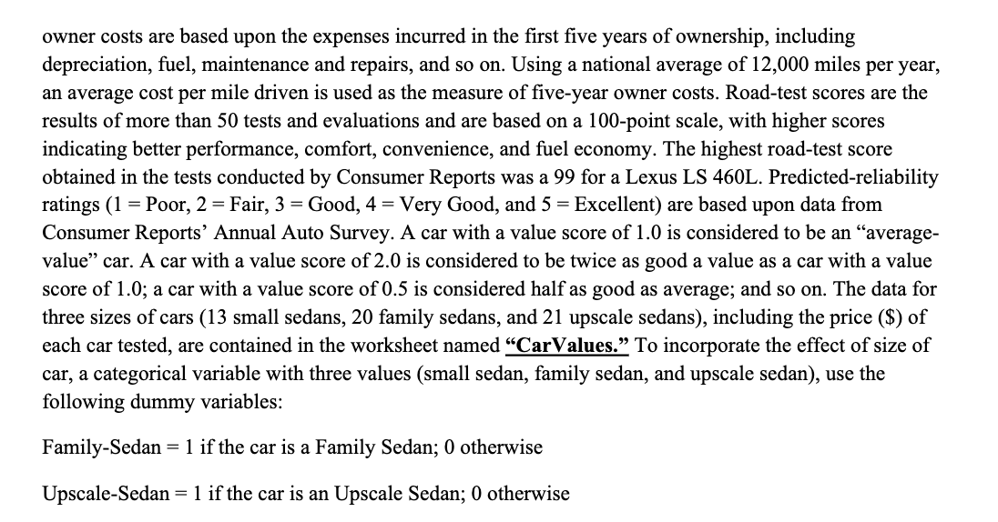 Case Problem 4 Finding the Best Car Value (Copy the