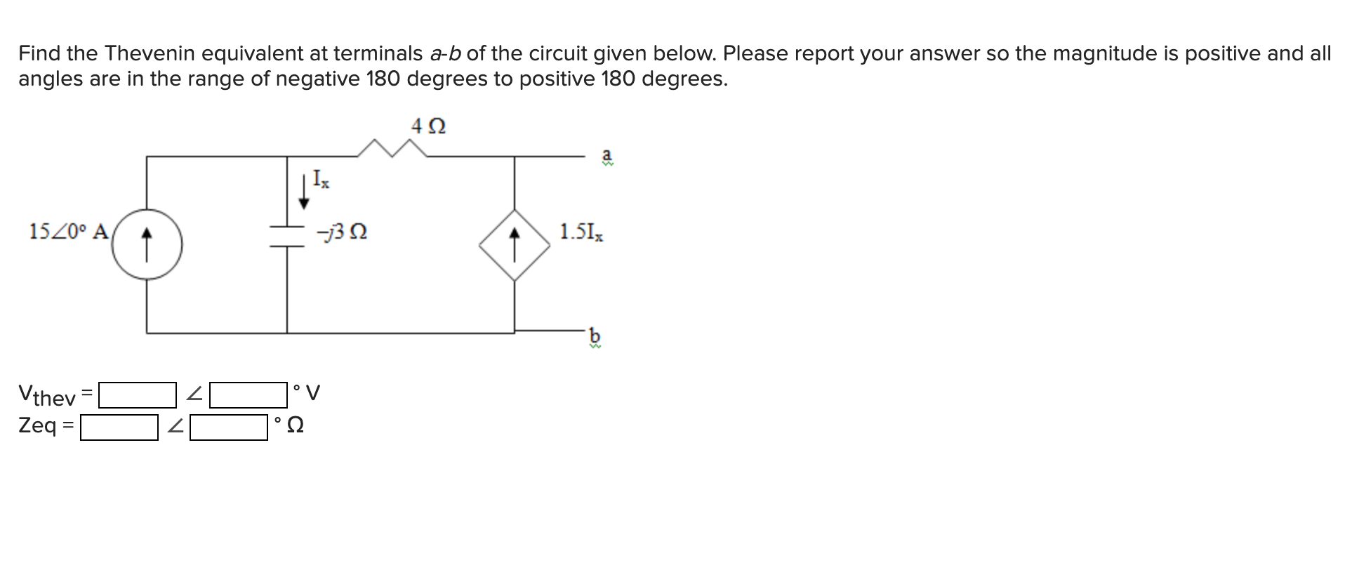 Solved Find The Thevenin Equivalent At Terminals A-b Of The | Chegg.com