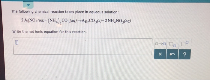Solved The following chemical reaction takes place in | Chegg.com