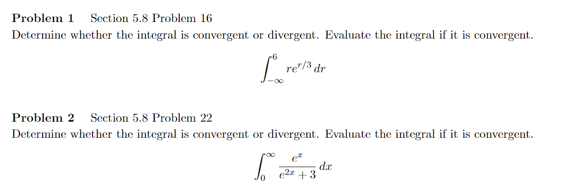 Solved Problem 1 Section 5.8 Problem 16 Determine whether | Chegg.com