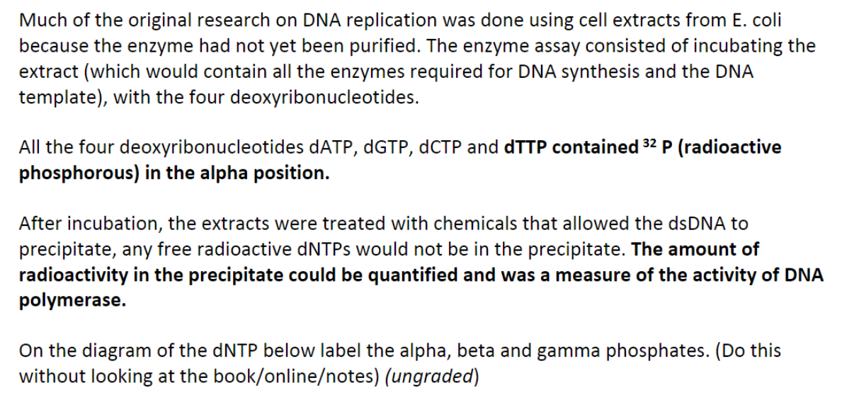 Solved Much of the original research on DNA replication was