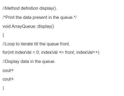 Solved . Write an array-based implementation of a queue that | Chegg.com