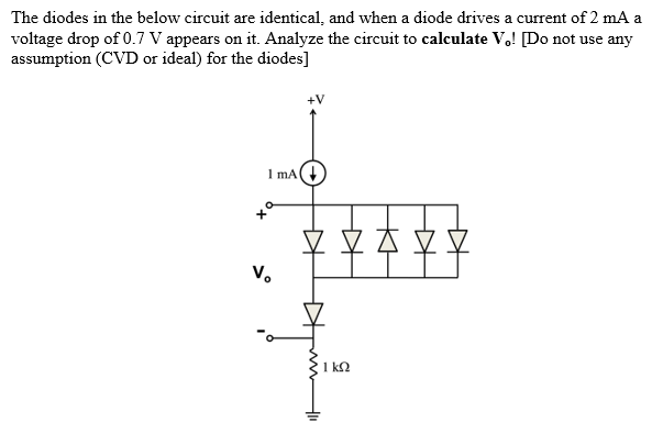 Solved The diodes in the below circuit are identical, and | Chegg.com
